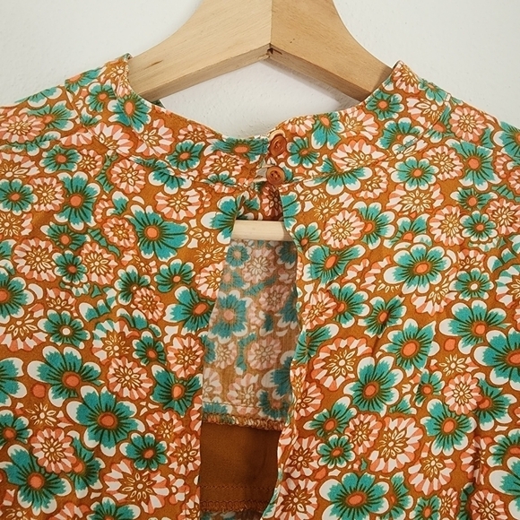 Valija Bohemian Floral Retro Tunic Dress Small - Picture 10 of 12